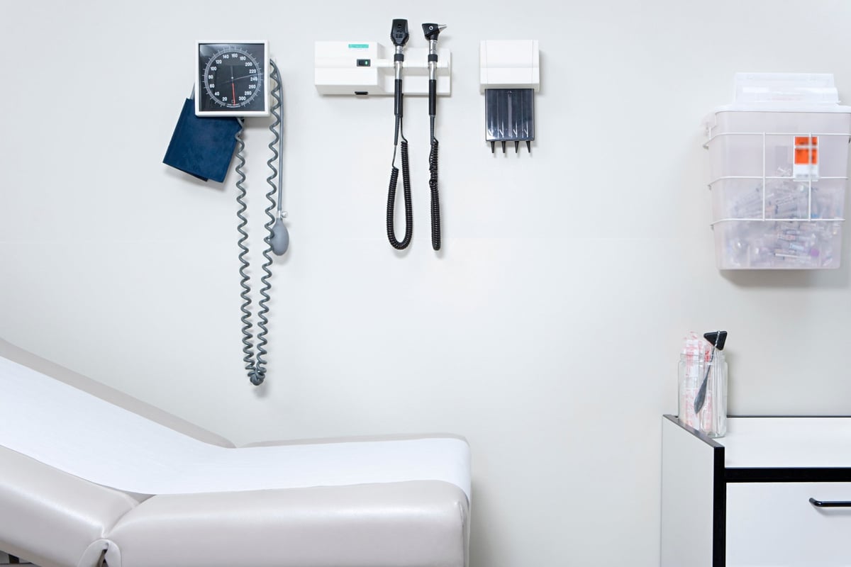 Professional medical equipment in clinical setting